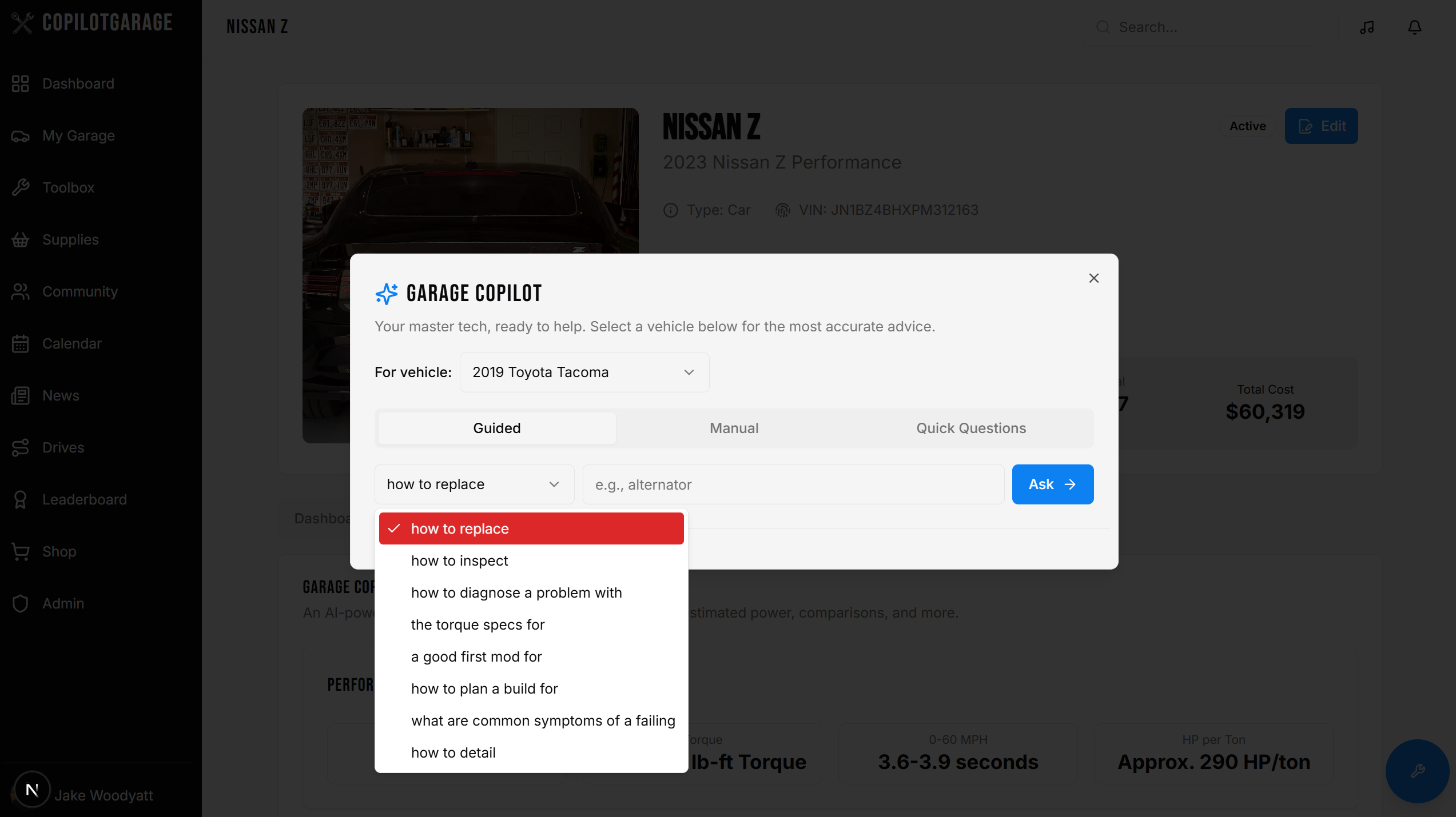 AI Copilot Guided Help Screenshot