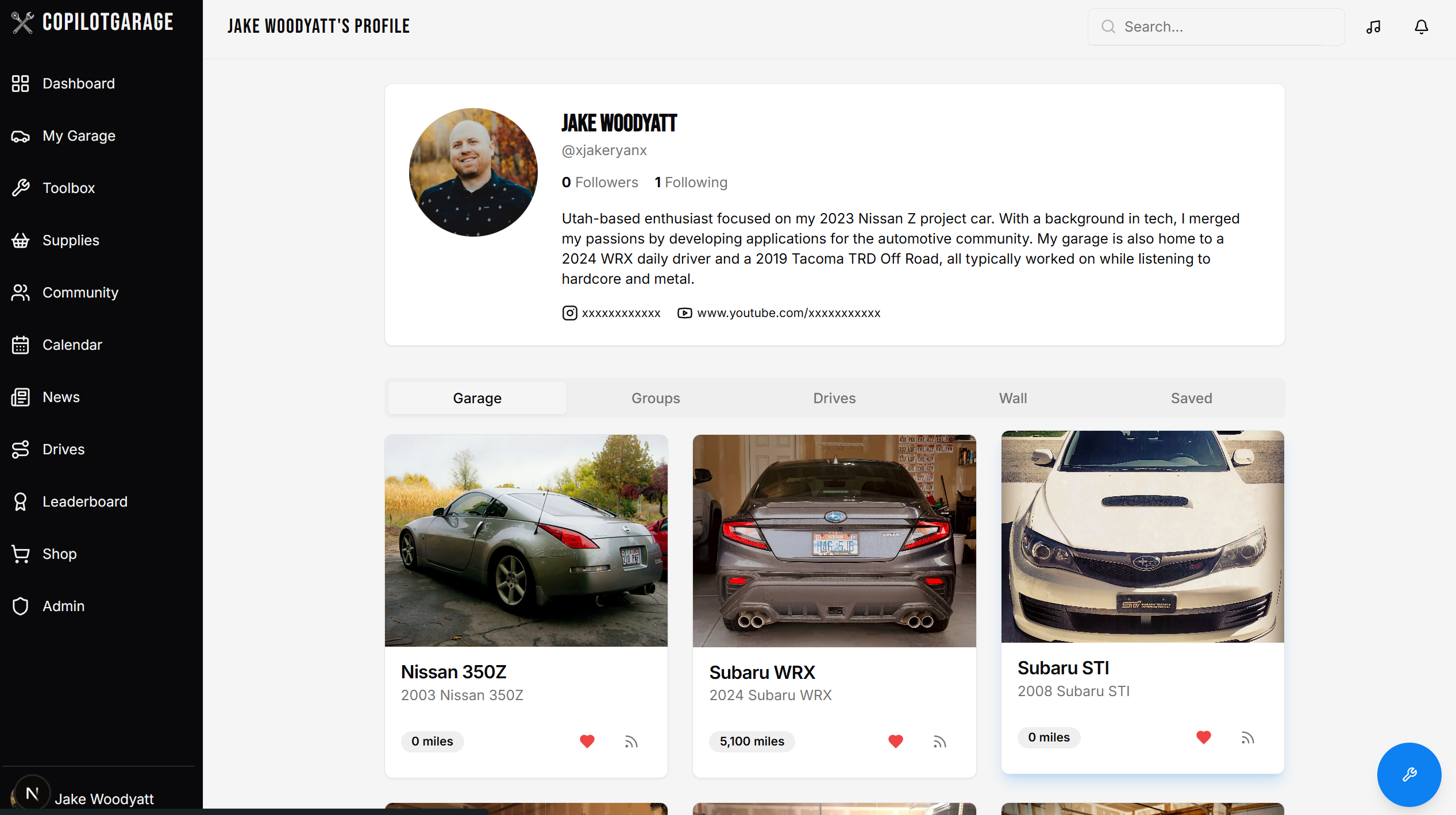 Public Profile Screenshot